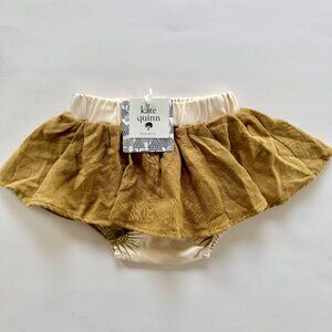 Kate Quinn Skirted Bloomer | Mustard Gold Ruffle Skirt | 12–18M | NWT